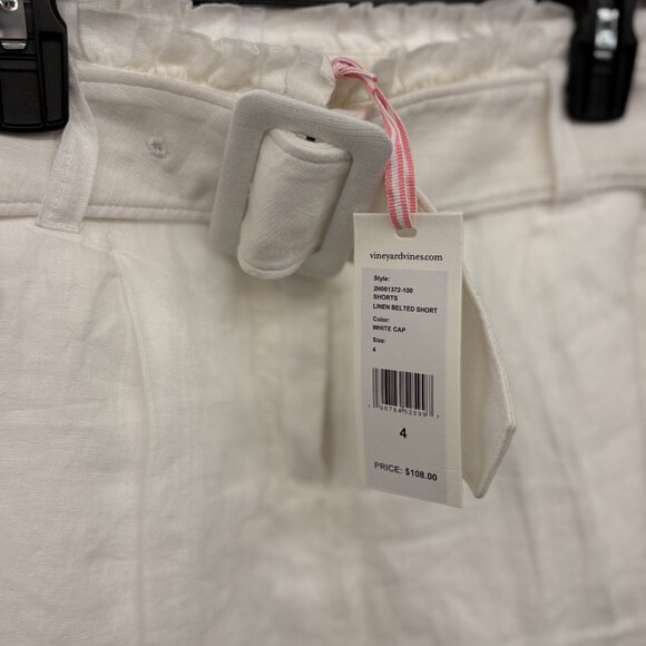 Vineyard Vines Linen Belted Shorts - Picture 2 of 5